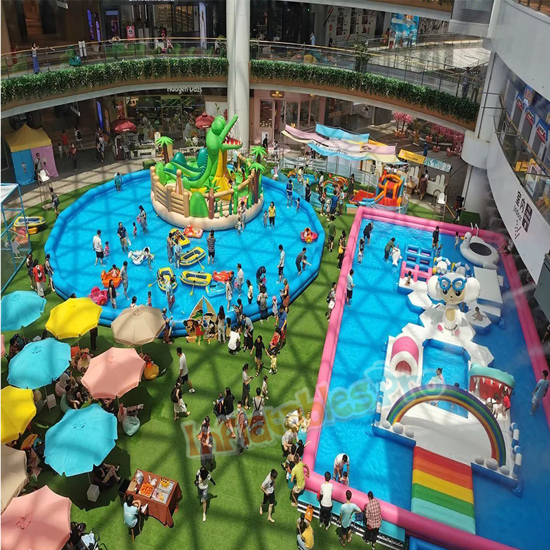 Parque Aquático Inflável Gigante (Shopping e Externo)