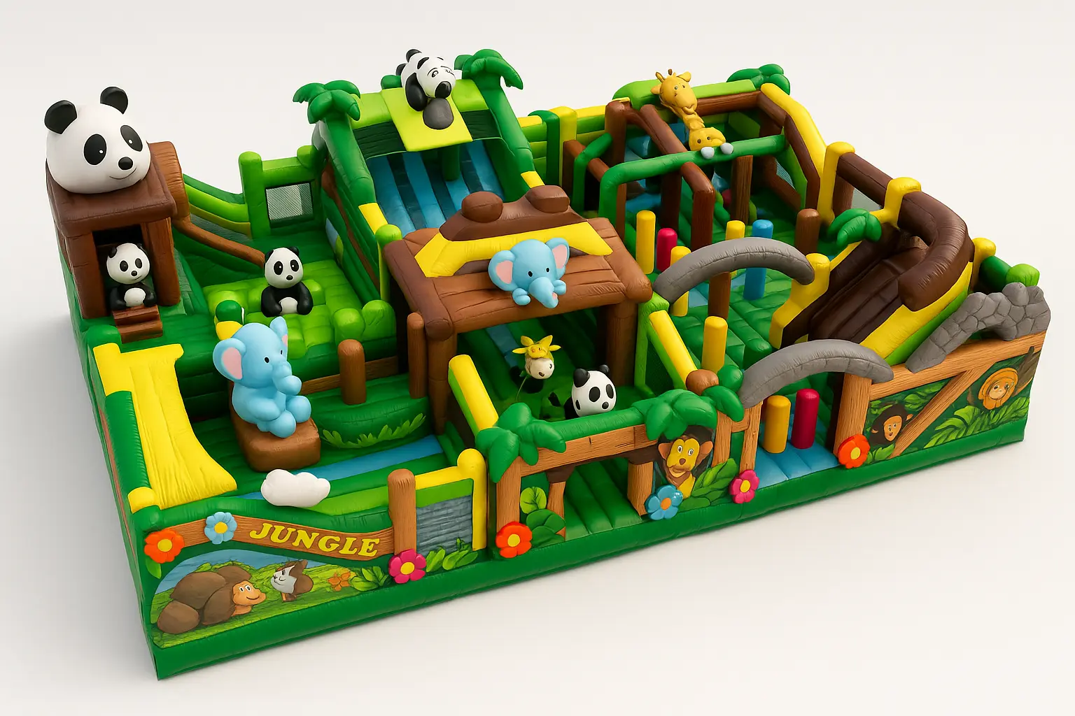 Animal Jungle Adventure Inflatable Park